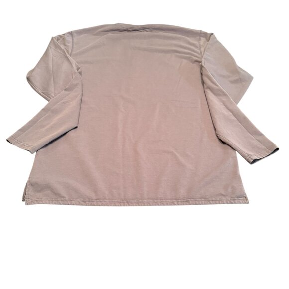 BYLT Basics Men's Large Gray Basic Crew Split Hem Long Sleeve Tee Shirt - Picture 6 of 6